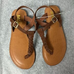 MIA Brown Strappy Sandals for Girls